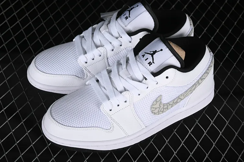 All categories Air Jordan Jordan series basketball shoes Air Jordan 1 Low Air Jordan 1 Low AJ1 Joe 1 mesh white low-top retro basketball shoes 338145-110